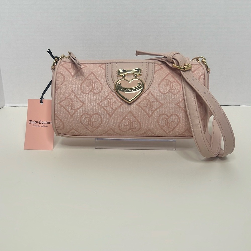 Juicy Couture Precious Moments Pink Barrel Roll Crossbody Bag